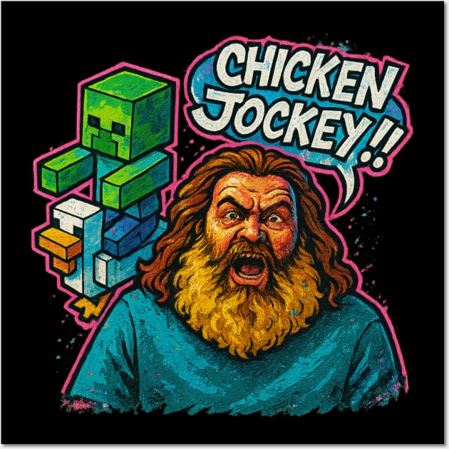 Chicken Jockey Wall Art by Master Work